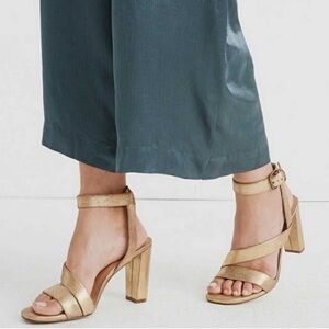 Madewell ‘Liv’ Sandal in Metallic Leather Size 7 NWOB